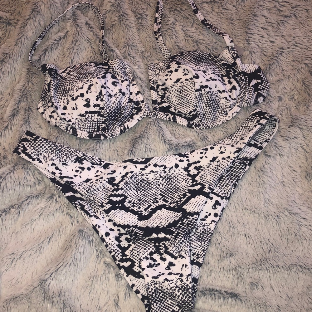 Snake skin pattern bikini
